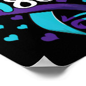 Poster Suicide Prevention Awareness 988 Heart Teal And Pu (Coin)