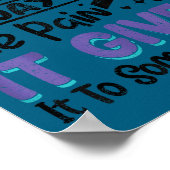 Poster Suicide Prevention Awareness Teal &amp; Purple Rib (Coin)