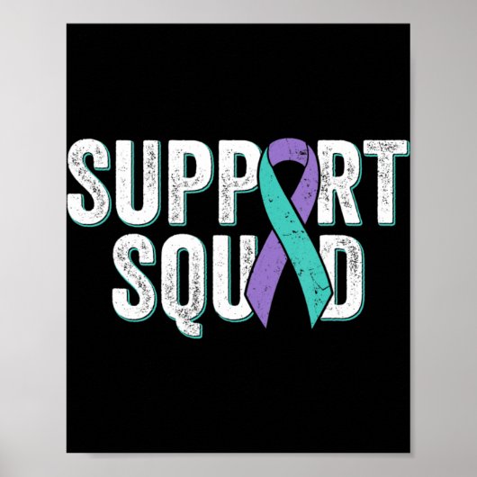 Poster Suicide Prevention Support Squad - Teal Purple Awa (Devant)