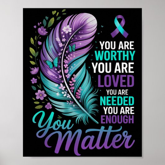 Poster Suicide Prevention You Mental Health Awareness Wom (Devant)