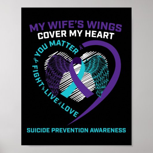 Poster Suicide Sensibilisation Femme Cadeau Aimer Mémoire (Devant)