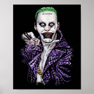 Poster Suicide Squad Joker Blade Black T Shirt