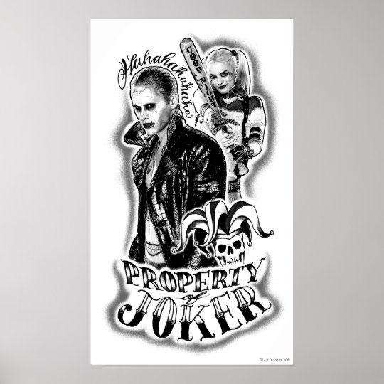 Poster Suicide Squad Joker Harley Airbrush Tattoo Zazzle Be