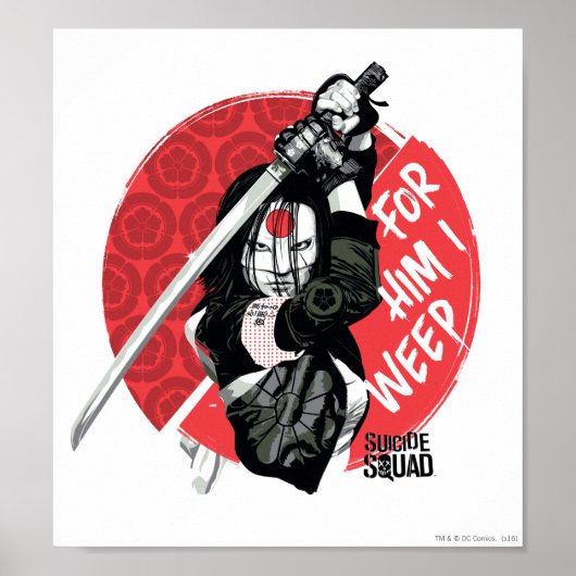 Poster Suicide Squad | Katana "For Him I Weep" (Devant)