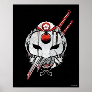 Poster Suicide Squad Katana Mask & Swords Tattoo Art
