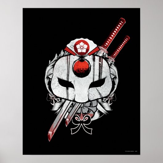 Poster Suicide Squad | Katana Mask & Swords Tattoo Art (Devant)