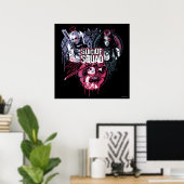 Poster Suicide Squad | Squad Girls Graffiti Badges (Bureau à domicile)