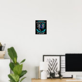 Poster Suicide turquoise Violet Sensibilisation Petit Gar (Bureau à domicile)
