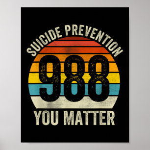 Poster Suicide vintage 788 Prévention du suicide des chem