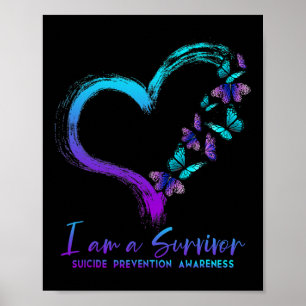 Poster Suis Un Survivant Prévention Suicide Coeur B