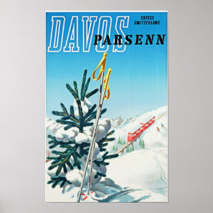Poster " Suisse : 2022/aujourd'hui - Davos Parsenn Winter