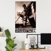 Poster suisse 2ème guerre mondiale (Bureau à domicile)