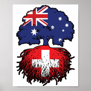 Poster Suisse Australie Australie Australie racine arbre