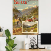 Poster Suisse, Chemins de Fer Jura - Simplon, (Bureau à domicile)