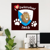 Poster suisse de Zurich (Bureau à domicile)