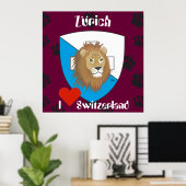 Poster suisse de Zurich (Bureau à domicile)
