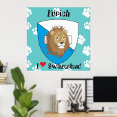 Poster suisse de Zurich (Bureau à domicile)