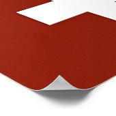 Poster Suisse - Drapeau suisse - (Coin)