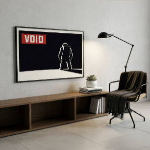 Poster Suisse Minimaliste Noir Rouge Blanc Astronaute Esp