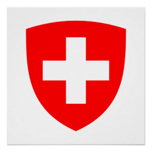 Poster Suisse pays armoiries symbole emblème suisse