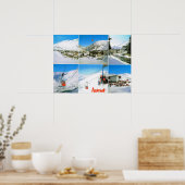 Poster Suisse, station de ski d'hiver Andermatt (Cuisine)