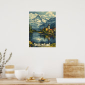 Poster Suisse Tranquillité : Lakeside Village (Cuisine)