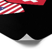 Poster Suisse Usa Drapeau T Coeur de chemise Suisse Améri (Coin)