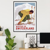 Poster Suisse vintage - (Bureau à domicile)