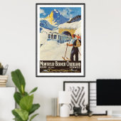 Poster Suisse vintage - (Bureau à domicile)
