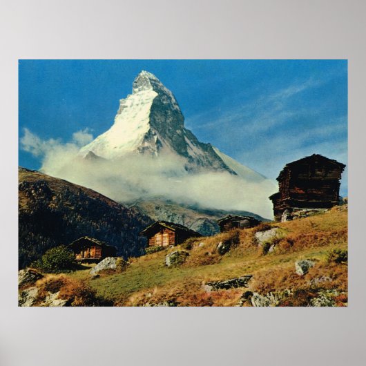 Poster Suisse vintage, Cervin, Zermatt (Devant)