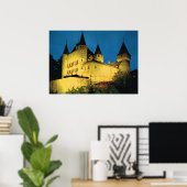 Poster Suisse vintage, Nyon, château médiéval (Bureau à domicile)