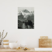 Poster Suisse vintage, piste sur la Jungfrau (Cuisine)