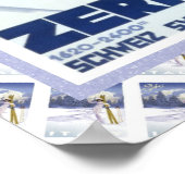 Poster suisse vintage Zermatt (Coin)