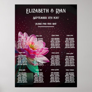 Poster Suite de mariage Floral Lotus   Romance de la Nuit