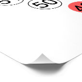 Poster Suite de nombres hexagonaux (Coin)