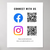 Poster Suivez l'analyse Se connecter avec nous QR Code So (Devant)