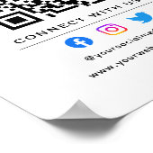 Poster Suivez le code QR pour nous connecter Votre logo (Coin)