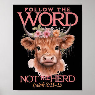 Poster Suivez Le Mot Pas Le Herd Christian Western Hig