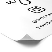 Poster Suivez-nous Social Media Sign (Coin)