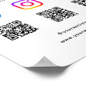 Poster Suivez Scan Me Connecter Avec Nous Code QR Votre L (Coin)