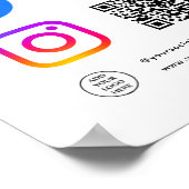 Poster Suivez Scannez Connectez-vous avec nous Code QR Lo (Coin)