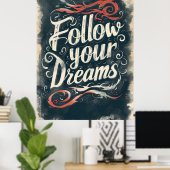 Poster Suivez vos rêves (Bureau à domicile)