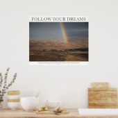 Poster Suivez vos rêves - Arc en ciel (Cuisine)
