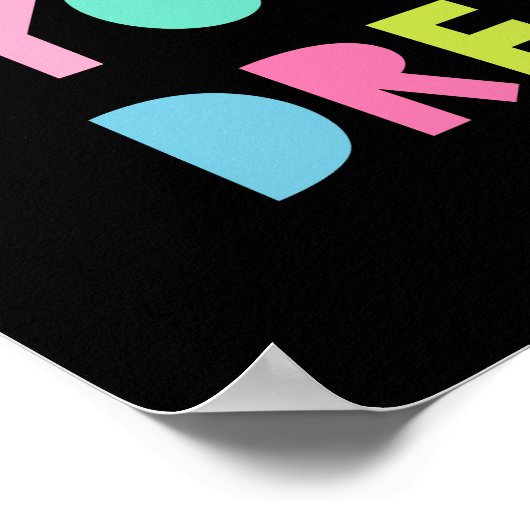 Poster Suivez vos rêves Cute Rainbow Cloud (Coin)