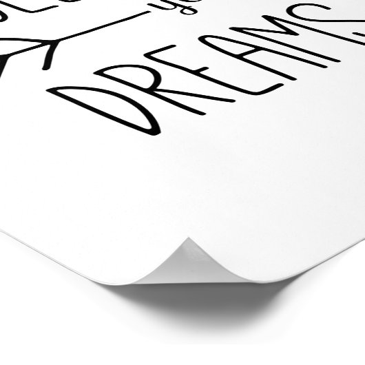 Poster Suivez vos rêves Flèche Citation Motivationnelle (Coin)