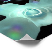 Poster Suivez vos rêvesTurquoise Blue Butterfly Rose (Coin)