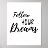 Poster Suivez votre devis de motivation Dreams (Devant)