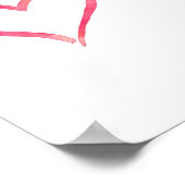 Poster Suivez votre Modèle de devis d'aquarelle rose coeu (Coin)