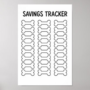 Poster Suivi du défi d'épargne de la collection d'os de c