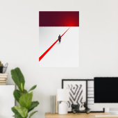 Poster Suivre l'affiche de la ligne rouge (Bureau à domicile)